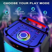 JYX Karaoke Machine, Home Karaoke Party Speaker for Adults, Bluetooth Speaker with 2 Microphone, Dazzling Light