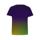 thumbnail image 3 of Xuyuer Happy Mardi Gras Shirt Womens Mardi Gras Day Heart Tshirt Tuesday Carnival Tee New Orleans Party Short Sleeve Casual Short Sleeve Tops Holiday Bleached Short Sleeve Tops, 3 of 5