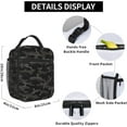thumbnail image 6 of Camo Black And Grey Camouflage Portable Lunch Bag Insulated Lunch Box Reusable Totes For Women Men Work Picnic Camping, 6 of 6