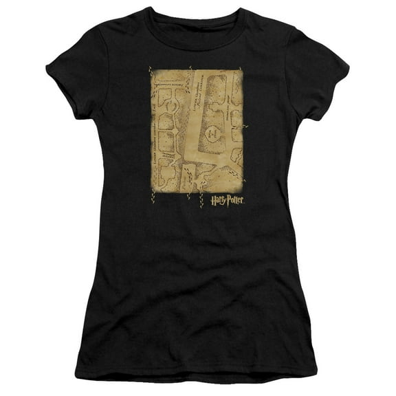 Harry Potter - Marauders Map Interior - Juniors Teen Girls Cap Sleeve Shirt - Small