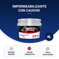 thumbnail image 2 of Impermeabilizante con Caucho 4L Color Terracota Adekon Duracion 5 Años, 2 of 7