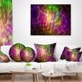 thumbnail image 3 of Designart Purple Green Symphony of Colors - Abstract Throw Pillow - 18x18, 3 of 4