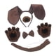 thumbnail image 3 of Diadema con Orejas de perro y pajarita de cola jinwen Accesorios para el pelo de la nariz Disfraz Marrón, 3 of 8