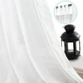 thumbnail image 2 of PrimeBeau Natural Linen Blend Tab Top Curtains (52" x 96", Pure White), 2 of 6