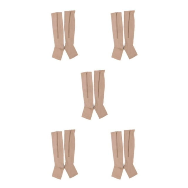 Guardoinrt Moisture-wicking And Durable Zippered Compression Socks Designed To Excel Skin color S/M 5Set