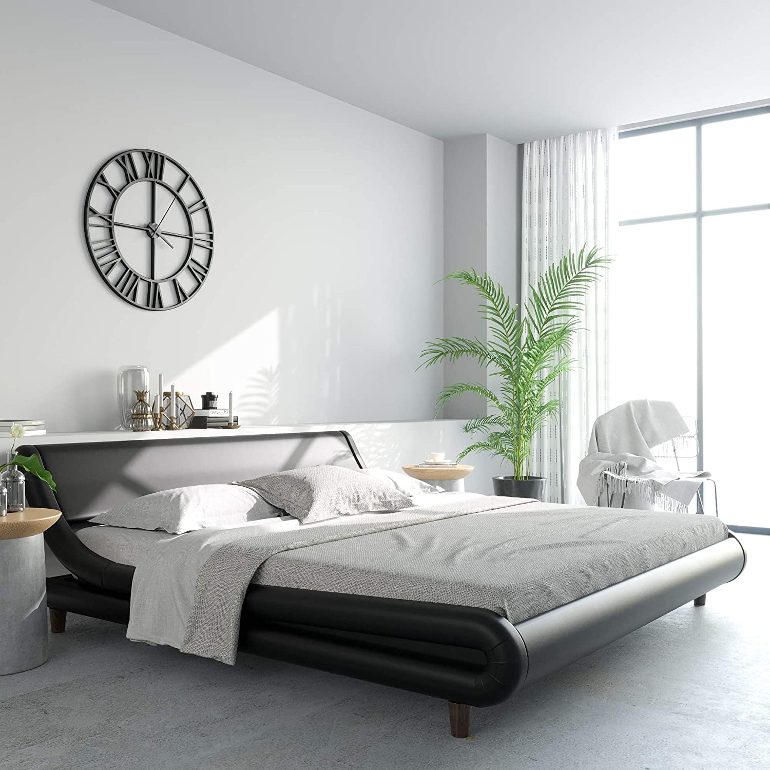 wood bed frame king