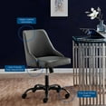 thumbnail image 3 of Modway Designate Swivel Vegan Leather Office Chair, Black Gray, 3 of 10