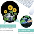 thumbnail image 3 of Mouse Pad with Wrist Support, Ergonomic Mouse Pad with Memory Foam Wrist Rest Cushion, Non-Slip Rubber Base Gaming Mice Pad for Home Office Computer Laptop, Sunflower, 3 of 14