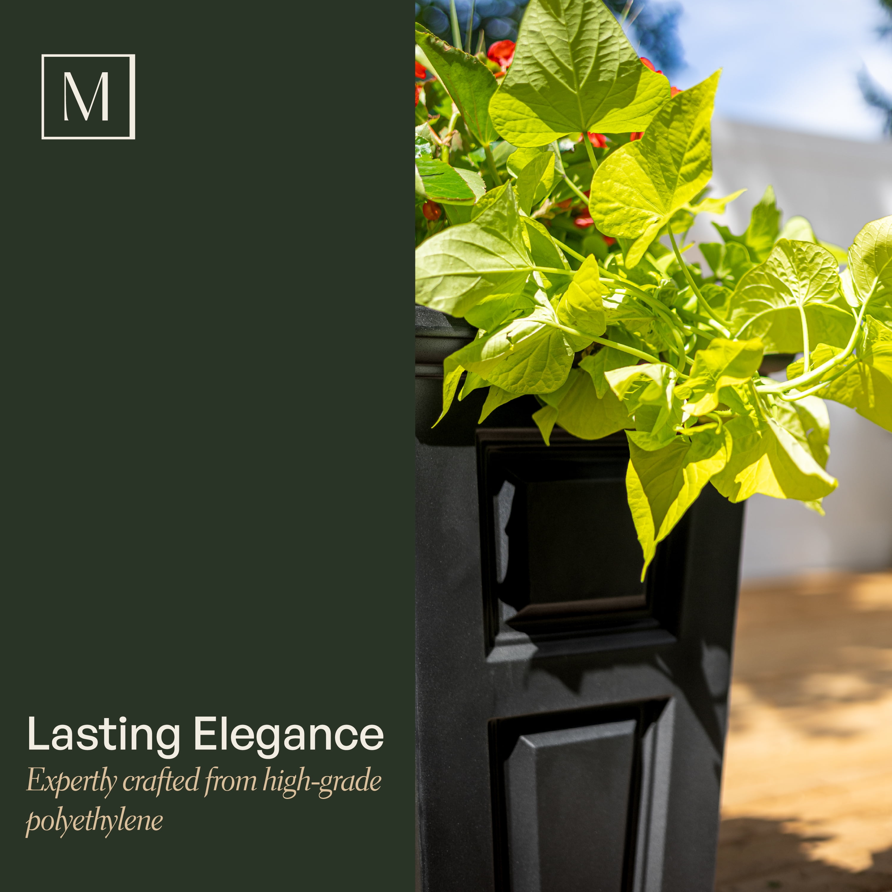 Wyndham 24in Tall Planter - Espresso