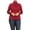 Burgundy, variant on Women's Solid Long Sleeve Turtleneck Lightweight Pullover Plus Size Top Sweater