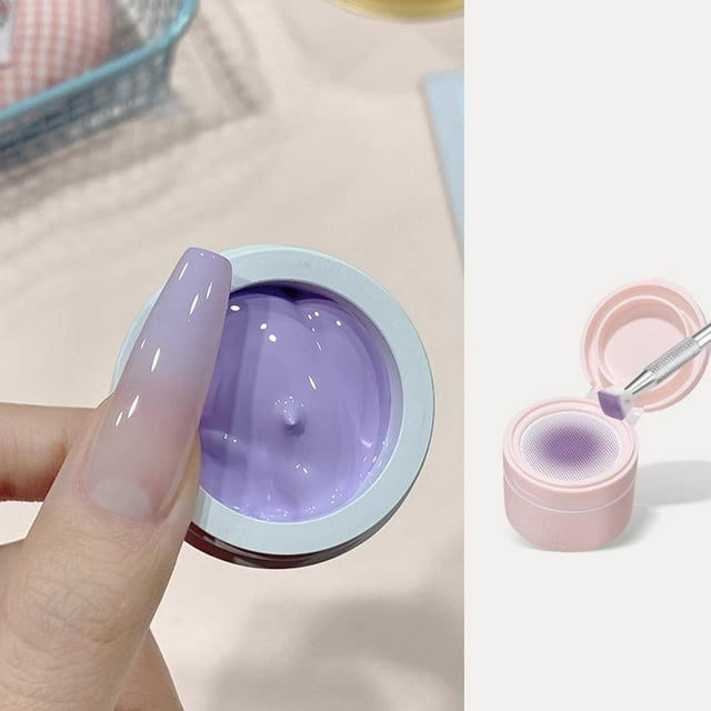 ZOUBAOQ Solid Air Cushion Pat Gel Washable Frosted Texture Cover Blush Free Line Nail Dyeing Lacquer