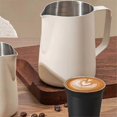 thumbnail image 4 of Stainless Steel Milk Frothing Jug Round Spout Latte Art Jug Milk Pitcher Frother Professional Barist, 4 of 5