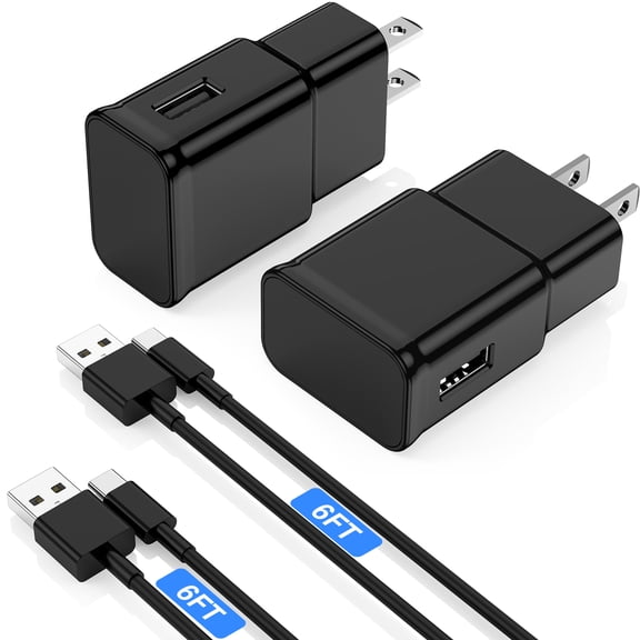 Type C Charger Fast Charging,2Pack Android Phone Adapter Wall Plug Block with 6ft Cable Compatible for Samsung Galaxy S22/S21/S20/S10/S9/S8/Note 20/Note 10/Note 9/Note 8/Z Fold/Z Flip/A Series