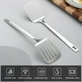 thumbnail image 4 of Stainless Steel Spatulas Set, Silver Slotted Turner, Solid Turner, Kitchen Spatulas for Nonstick Cookware, Dishwasher Safe, Easy to Clean, 4 of 4
