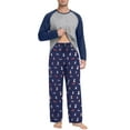 thumbnail image 2 of MINTREUS Men's Pajama Set Lightweight Sleepwear Long Sleeve Shirts and Bottoms Soft Comfy Pjs with Pockets, 2 of 7