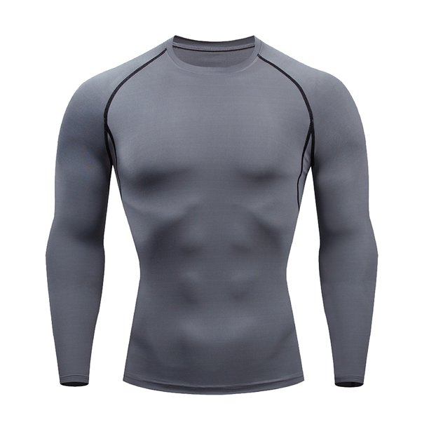 Guardurnaity Ropa interior térmica para hombre, medias elásticas deportivas de secado rápido, para esquiar, correr, capas Base cálidas, ropa deportiva de Camisetas L Gris Guardurnaity AP013385-21