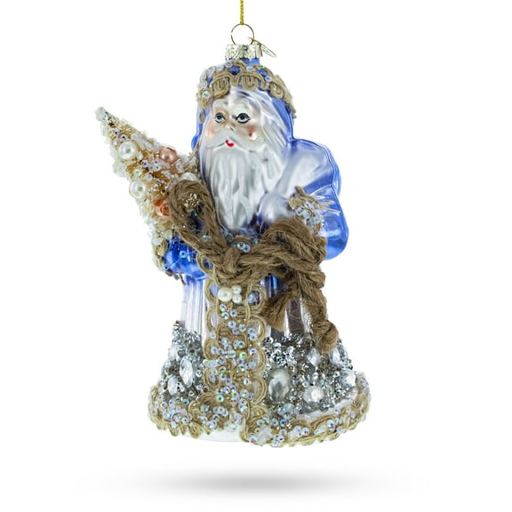 Did Moroz with Rope Glass Christmas Ornament