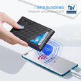 thumbnail image 4 of Cartera Zitahli para hombre con bloqueo RFID de piel y clip para billetes, 4 of 6