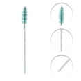 thumbnail image 3 of Unique Bargains 50 Pcs Lightweight Eyebrow Brushes for Business Travel Light Blue Nylon Plastic, 3 of 5