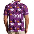 thumbnail image 5 of Men's Halloween Shirts Castle Witch Hat Graphic Henley Horror T Shirt Ghost Print Short Sleeve Funny Vintage Tees XL, 5 of 5