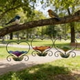 thumbnail image 4 of Iron Hanging Bird Feeder Tray Heart Shape Flower Birds Feeders Spring Outdoor Hummingbird Feeder for Garden Yard Patio Decor, 4 of 4