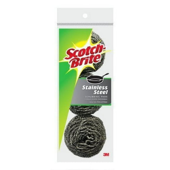 Scotch Brite 214C Scotch-Brite Stainless Steel Scouring Pads 3 Count
