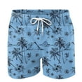 thumbnail image 4 of Gamivast Mens Swimming Trunks Palm Tree Graphic Elastic Waist Bathing Suit with Pockets Holiday Beach Drawstring Swimming Shorts Summer Fashion Outfits, 4 of 4