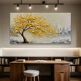 thumbnail image 2 of Golden/Green/Blue Tree of Life Paintings - Large Canvas Print Wall Art for Living Room, Bedroom, Office Decorations, Landscape Artworks with Framed, 60"X30", 2 of 7