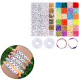 thumbnail image 3 of 1 juego de de arcilla polimérica planas y redondas, kit de de joyería para manualidades, para s, collar, pendientes, artes 7253 piezas Soledad Cuentas dispersas, 3 of 10