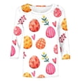thumbnail image 4 of Brnmxoke Women Happy Easter Graphic Shirt Spring 2024,Womens 3/4 Sleeve Tshirt Happy Easter Day Tees Shirt Plus Size Easter Egg Tops Regular Fit Casual Tunic Tshirts, 4 of 5