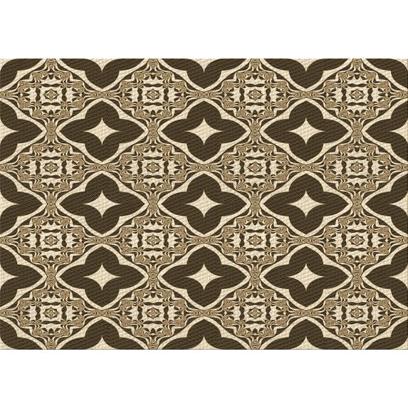 Ahgly Company Indoor Rectangle Patterned Brown Sugar Brown Area Rugs, 2' x 5'
