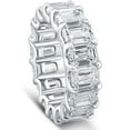 thumbnail image 4 of Pompeii 11 1/2Ct Emerald Cut Diamond Eternity Ring Gold or Platinum Band Lab Grown, 4 of 5