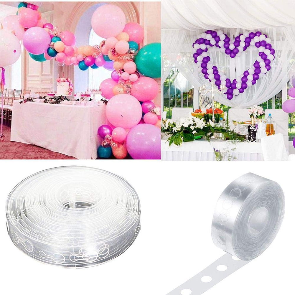 5m Transparent Balloon Decorating Strip Connect Chain DIY Balloon Arch  Strip Tape Decor Wall Backdrop for Celebration Birthday Wedding Baby Shower