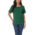 thumbnail image 2 of Blusa básica de verano de manga corta para mujer INSPIRE CHIC S Verde, 2 of 6