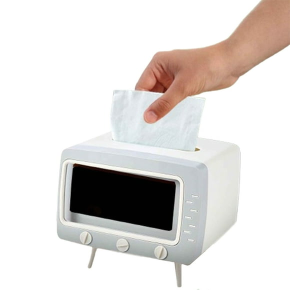 Funda para Caja de Pañuelos con Tapa para Teléfono, Ideal para Cocina, Dormitorio, Oficina, Salón, Baño (7,28 X 5,70 X 6,29 Pulgadas)