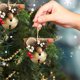 thumbnail image 5 of Campanas navideñas, adornos de piña de metal, adornos festivos para el árbol, campanas colgantes doradas para la decoración navideña del hogar.,Vsgery, 5 of 8