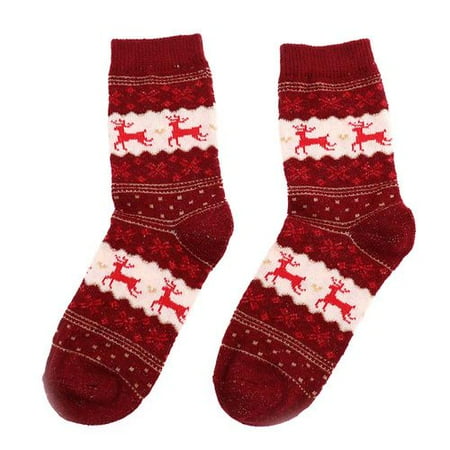Cozy Christmas Gifts AkoaDa Christmas Wool Socks, Cute Xmas Elk Winter Cozy Thick Warm Christmas Gift Dress Socks ()