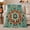Mandala Draped Cream Sofa Lantern Pumpkins Bohemian, variant on Blue Mandala Sofa Scene, Soft Tie Dye Batik Style for Mandala Lovers, Radiant Mandala Theme and Housewarming Gift, Warm Flannel Blanket for Bedroom Living Room, Home Decor