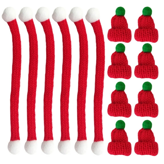 20 Pcs Miniature Hats and Scarves Xmas Mini Hat Scarf Christmas Scarf Hat Hat Accessories 4x4x2cm