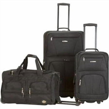 Rockland Luggage Spectra 3 Piece Softside Rolling Luggage Set