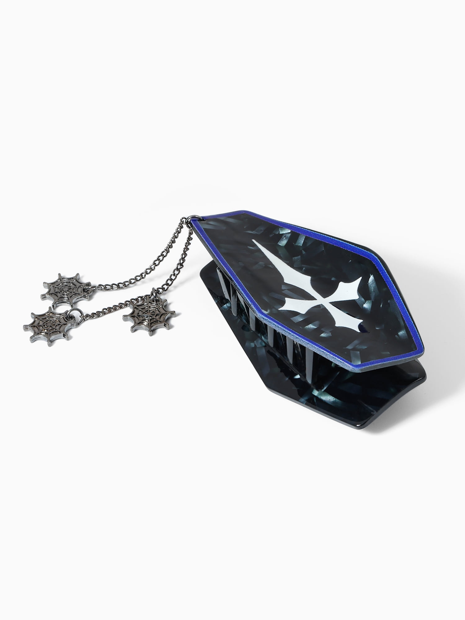 Way to Celebrate Halloween Women's Charmy Coffin Claw Clip, Multicolor, 1 Piece