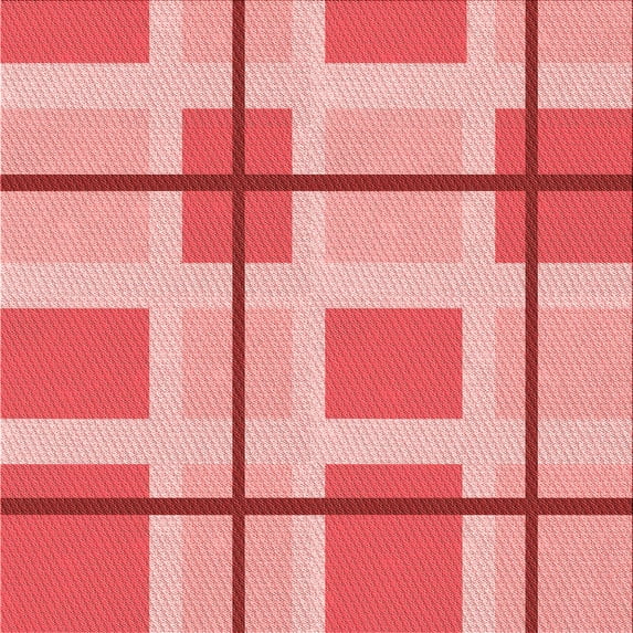 Ahgly Company Indoor Square Patterned Pastel Pink Area Rugs, 8' Square