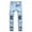 2-Light Blue, variant on dzxyzu Men's Slim Fit Stretch Jeans Ripped Skinny Jeans for Men, Distressed Straight Leg Denims Pants Fashion Comfort Flex Waist Trousers