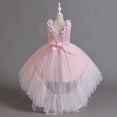 thumbnail image 4 of Esaierr 4-12Y Kids Pageant Dresses for Girls Dress for Girls Tulle Dress Flower Girl Lace Dress Pageant Wedding Christmas Holiday Party Dresses Kids Performance Dress, 4 of 8