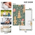 thumbnail image 6 of Yayeee 100% Cotton Hand Towels for Bathroom 16" x 28" Soft Absorbent Kitchen Towel, Beige Christmas Gingerbread, 6 of 7