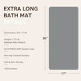 thumbnail image 3 of OTHWAY Extra Large Non-Slip Bath Mat with Strong Suction Cups, 36" x 17" Soft Rubber Shower Mat for Bathroom Floor, Durable & Skin-Friendly Bath Rug(Dark Grey), 3 of 10