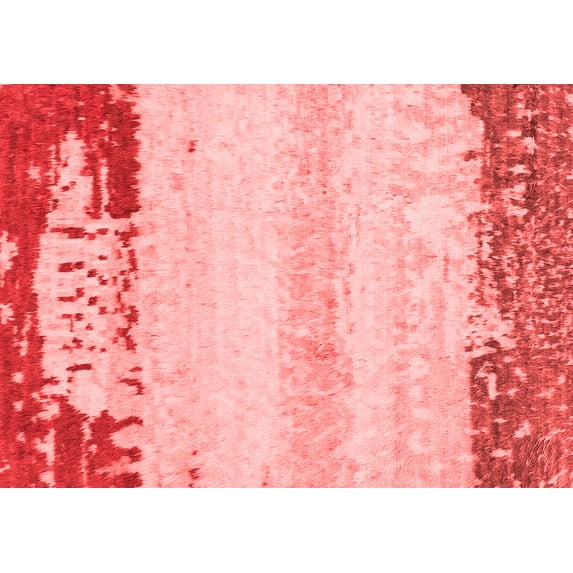 Ahgly Company Machine Washable Indoor Rectangle Abstract Red Modern Area Rugs, 6' x 9'