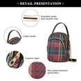 thumbnail image 4 of FORMRS Crossbody Bag for Women Shoulder Cell Phone Purse with Zipper, Warm Tartan Mosaic, 4 of 7