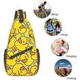 thumbnail image 4 of Rubber Duck Sling Bag Crossbody Backpack for Men Women a Bunch of Yellow Rubber Ducks Cartoon  Overlay Chest Bag Casual  Backpack  Travel Hiking Daypack, 4 of 4