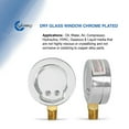 thumbnail image 4 of CARBO Instruments 2- 1/2" Pressure Gauge, Chrome Plated Steel Case, Dry, 0-5000 psi/kPa, Lower Mount 1/4" NPT, 4 of 6